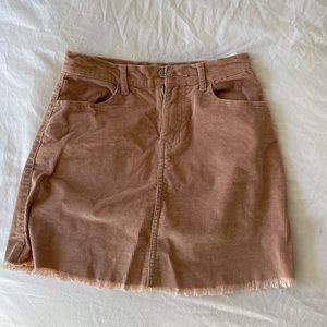 Pink corduroy skirt